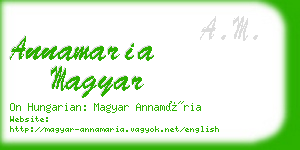 annamaria magyar business card